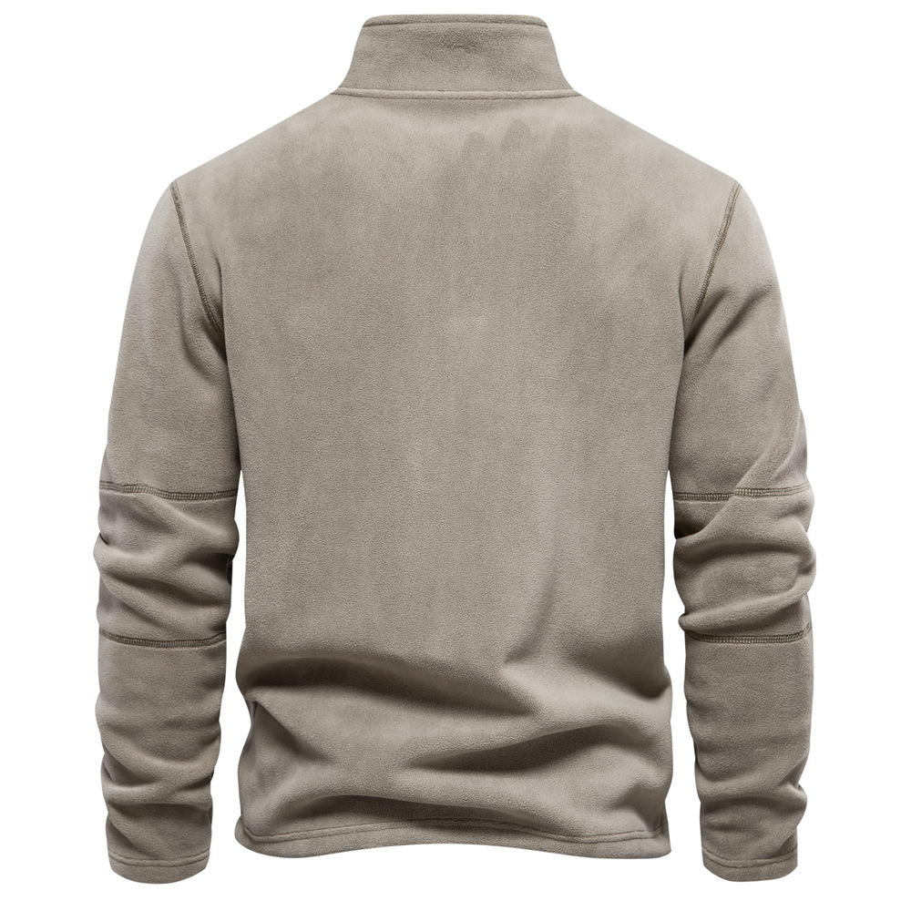George - Men's Klassisches Sweatshirt with Quarter Zip at Collar
