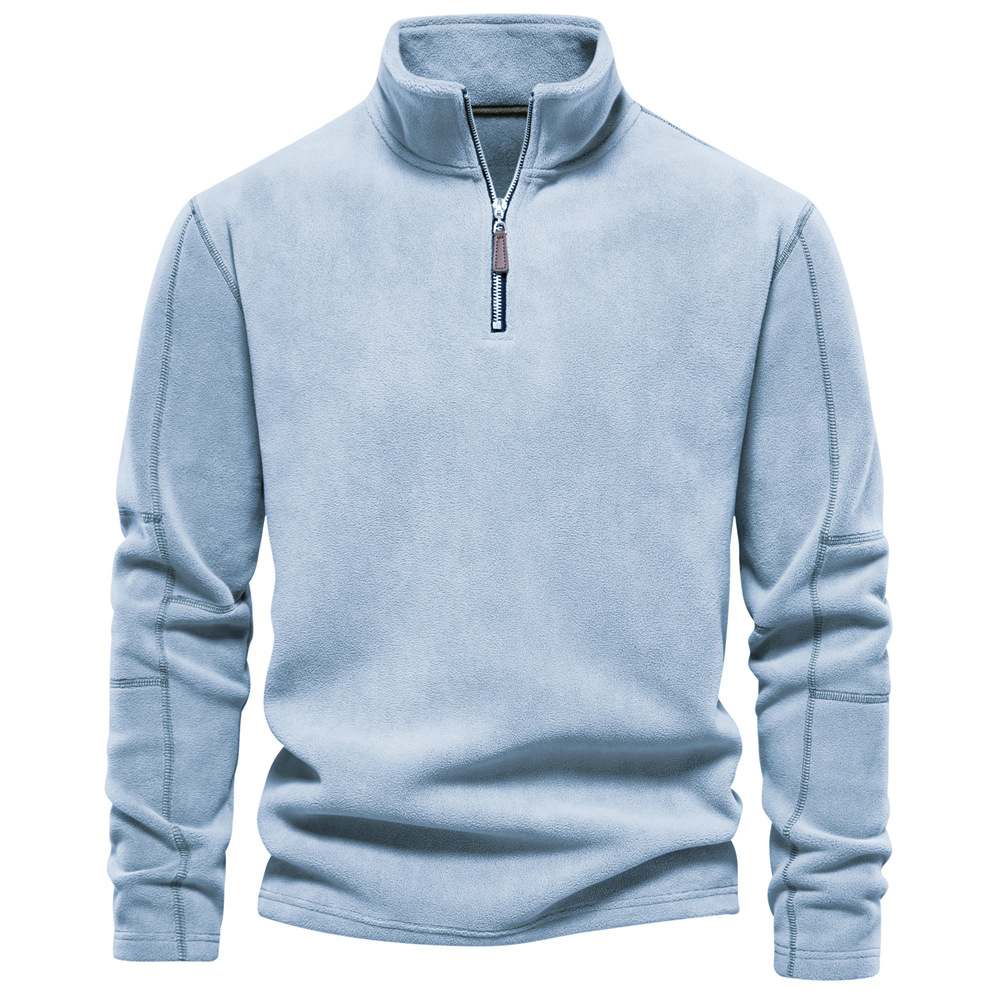 George - Men's Klassisches Sweatshirt with Quarter Zip at Collar