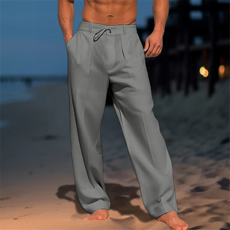 Connor - Men's Spring Relaxed Trousers with Drawstring
