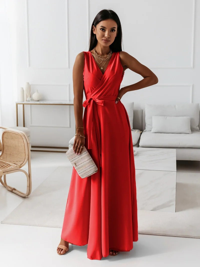 Jean - Women's Wedding Guest Elegant Wickel Maxi Dress
