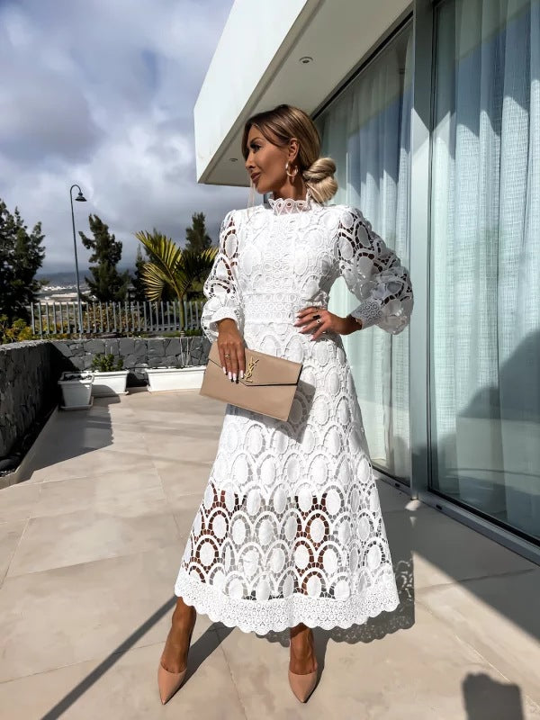 Alice - Women's Elegant Long Sleeve-Party-Dress