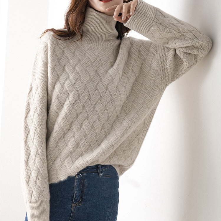Tina - Women's Turtleneck Sweater for Spring