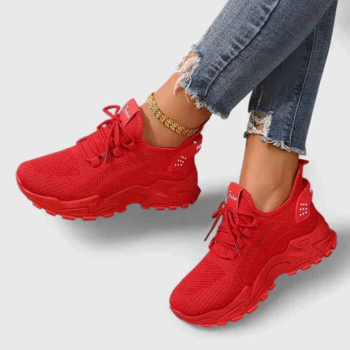 Denise - Women's Relaxed Chic Comfortable Lace-Up Sneakers