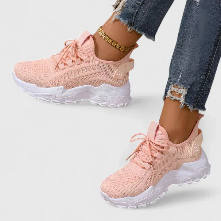 Denise - Women's Relaxed Chic Comfortable Lace-Up Sneakers