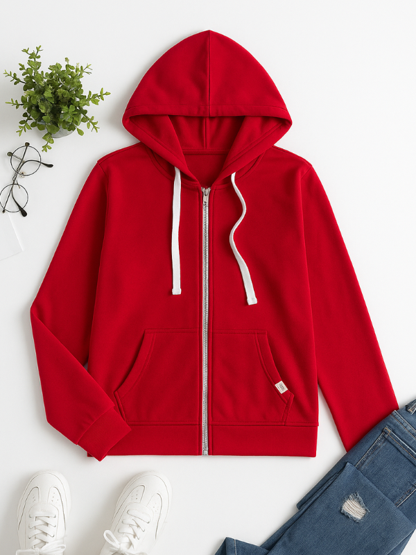 Eleanor - Women's Hooded Jacket with durchgehendem Zip and Long Sleeve