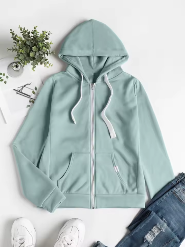 Eleanor - Women's Hooded Jacket with durchgehendem Zip and Long Sleeve