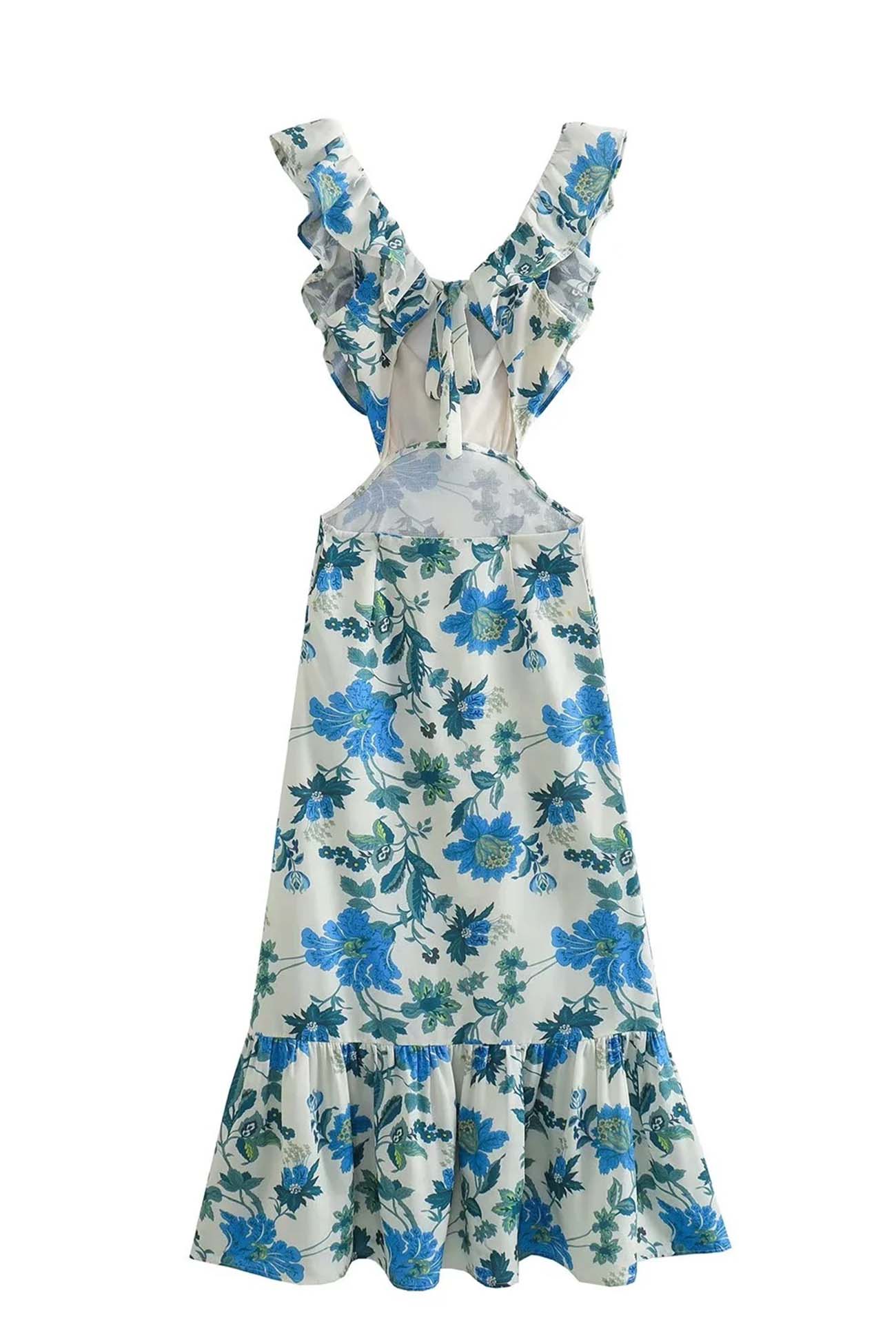 Abigail - Women's Floral Elegant Ruffle Maxi Dress