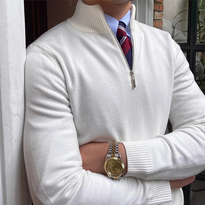 Casey - Men's Spring Quarter-Zip Sweater