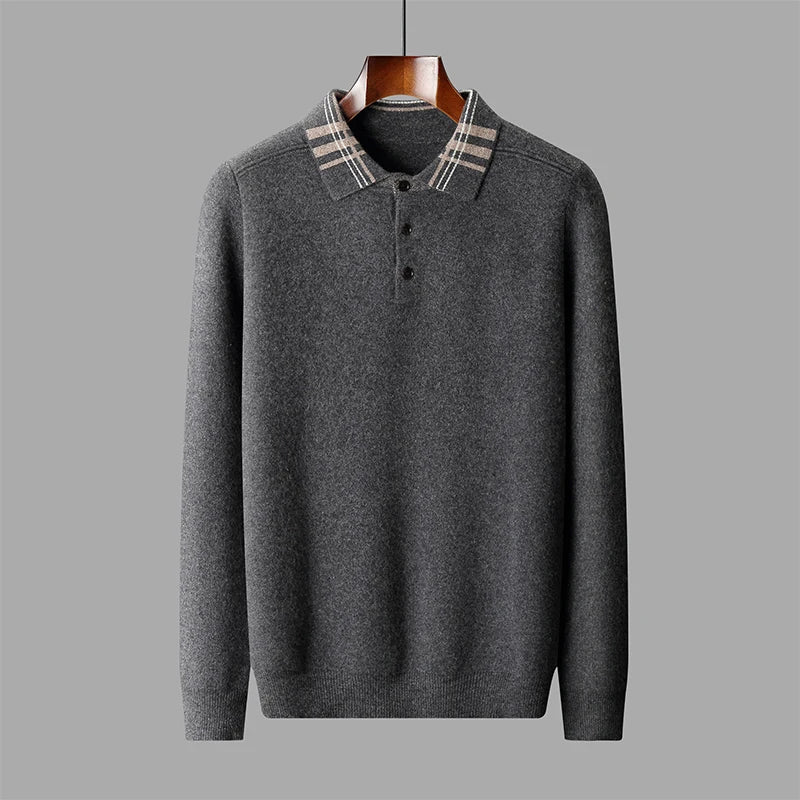 Phoebe - Men's Spring Classic Knit-Polo Sweater