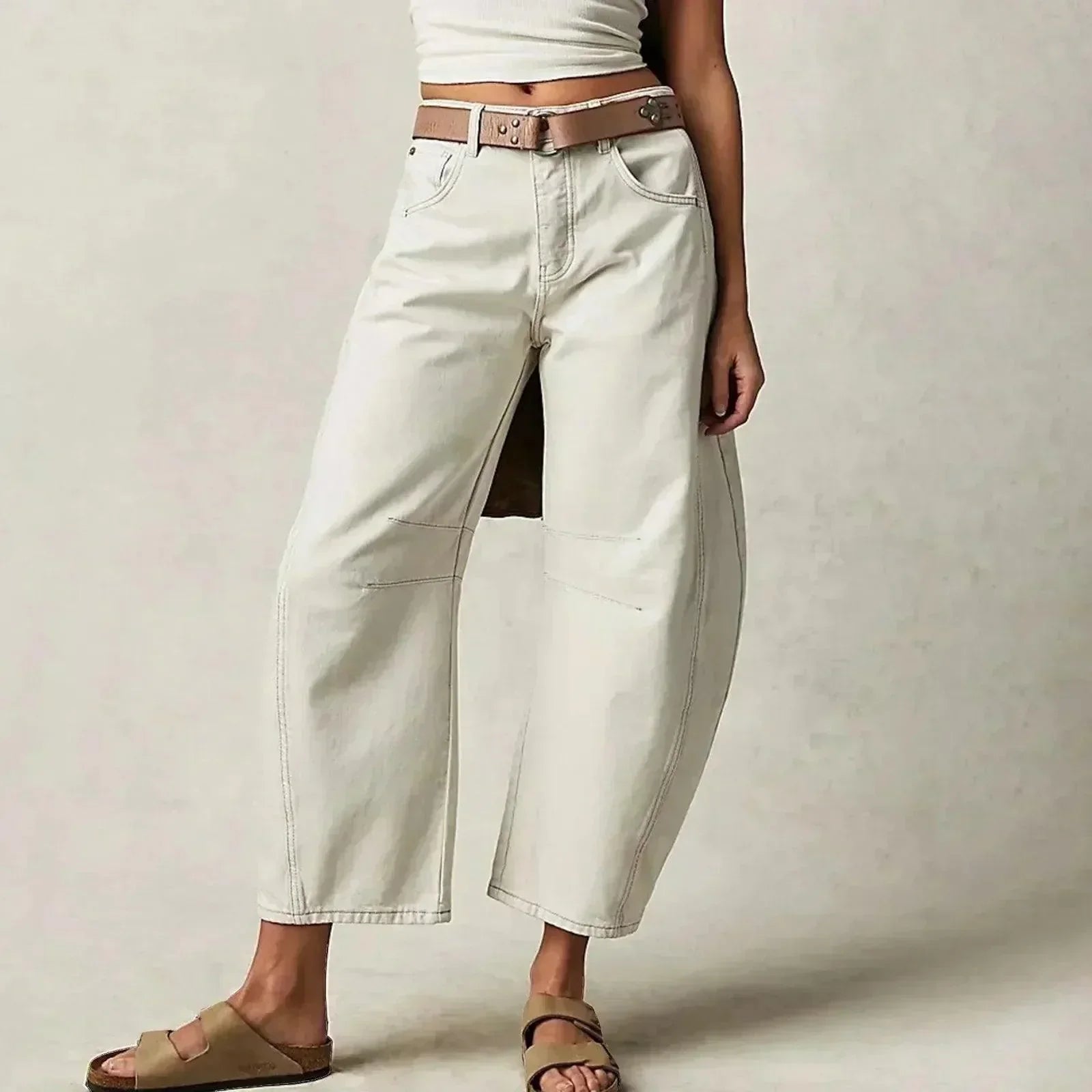 Zoe - Women's High-Waist-Jeans with lockerer Fit