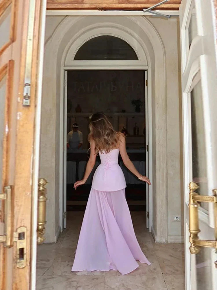 Reese - Women's Dress for Wedding Guests with Heart Neckline