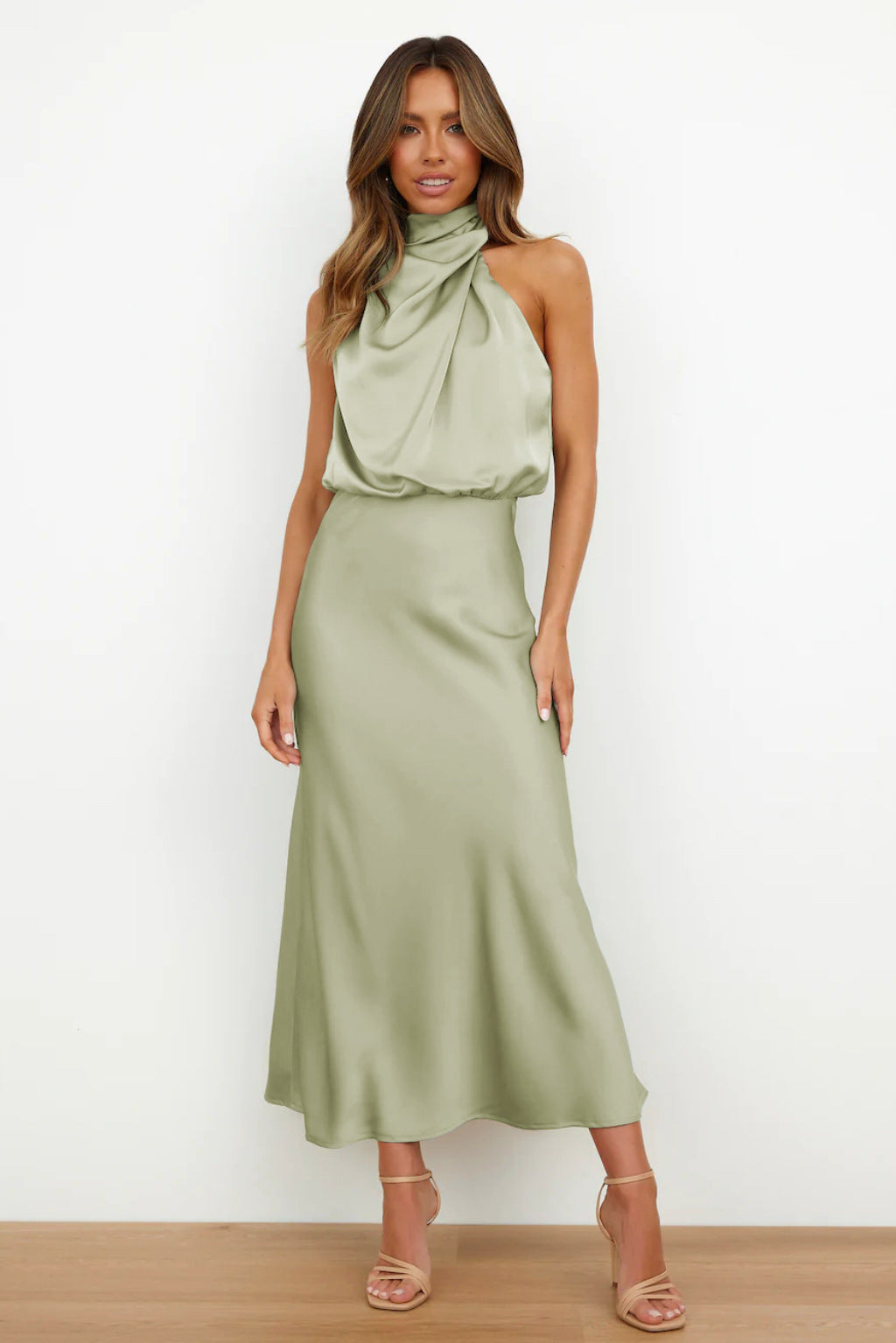 Ruby - Women's Chic Halterneck Evening Dress