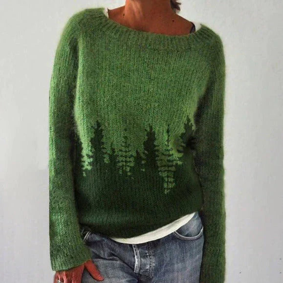 Amelia - Women's-Spring-Christmas Sweater with nordischem Pattern