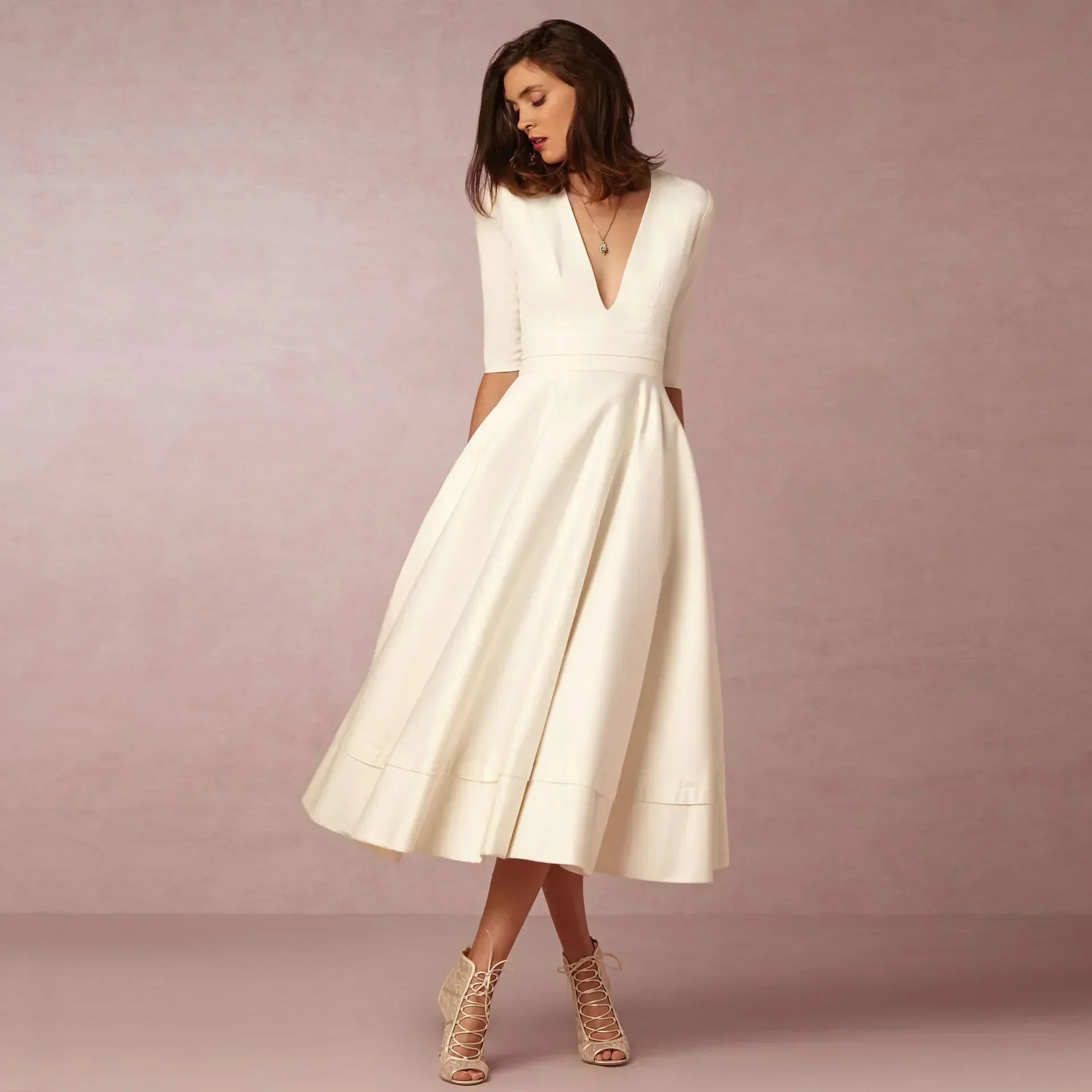 Isabella - Women's Elegant Flowing Midi Dress