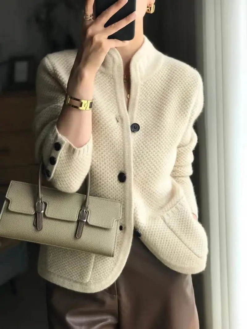 Matilda - Women's Spring Cardigan with Button Placket
