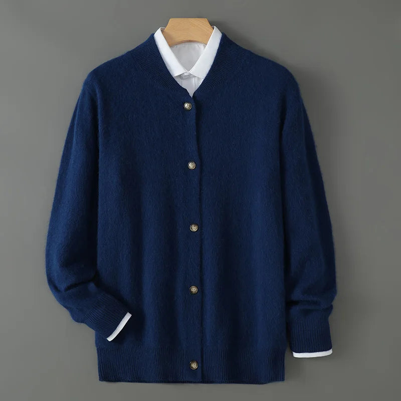 Ella - Women's Soft Cardigan with Button Placket vorne