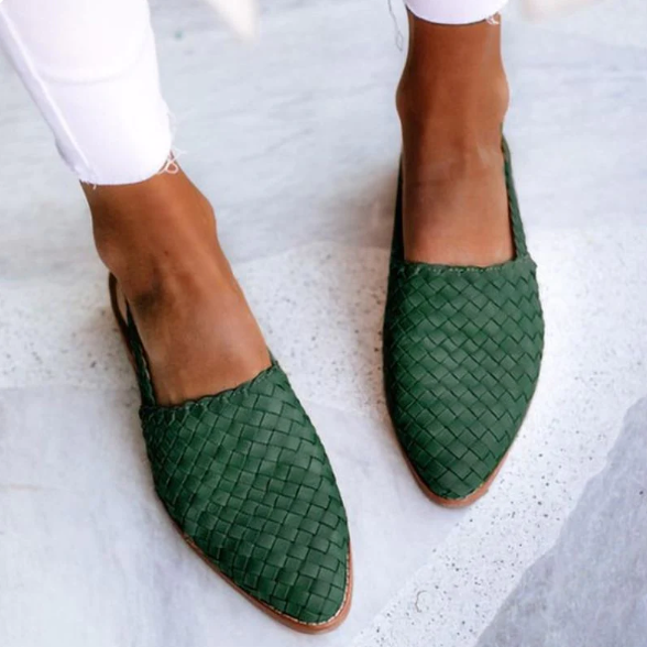 Audrey - Women's Spring Geflochtene Slingback-Ballerinas