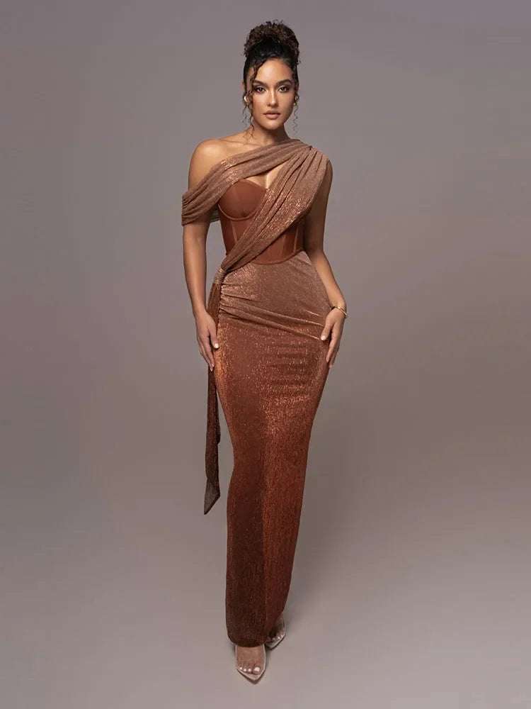 Michelle - Women's a-Schulter Evening Dress