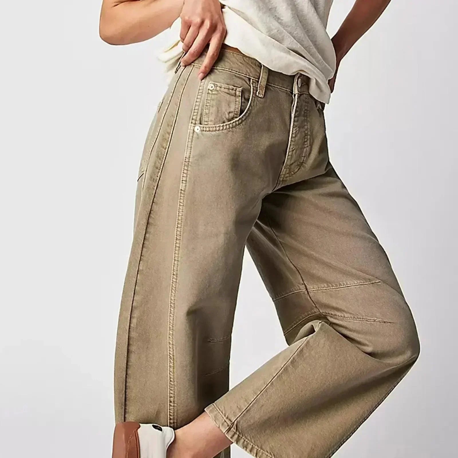 Zoe - Women's High-Waist-Jeans with lockerer Fit