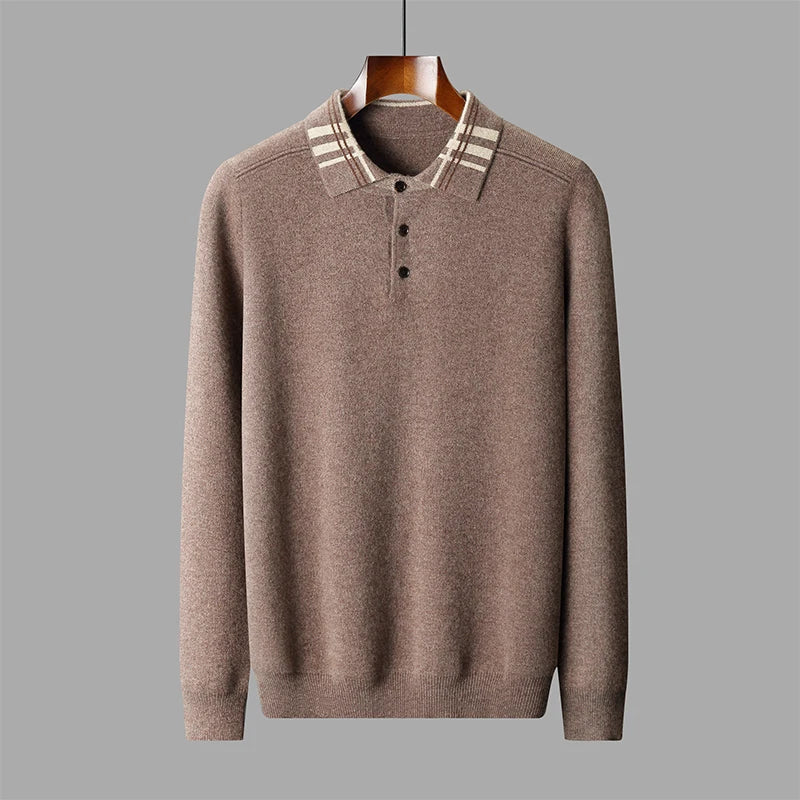 Phoebe - Men's Spring Classic Knit-Polo Sweater