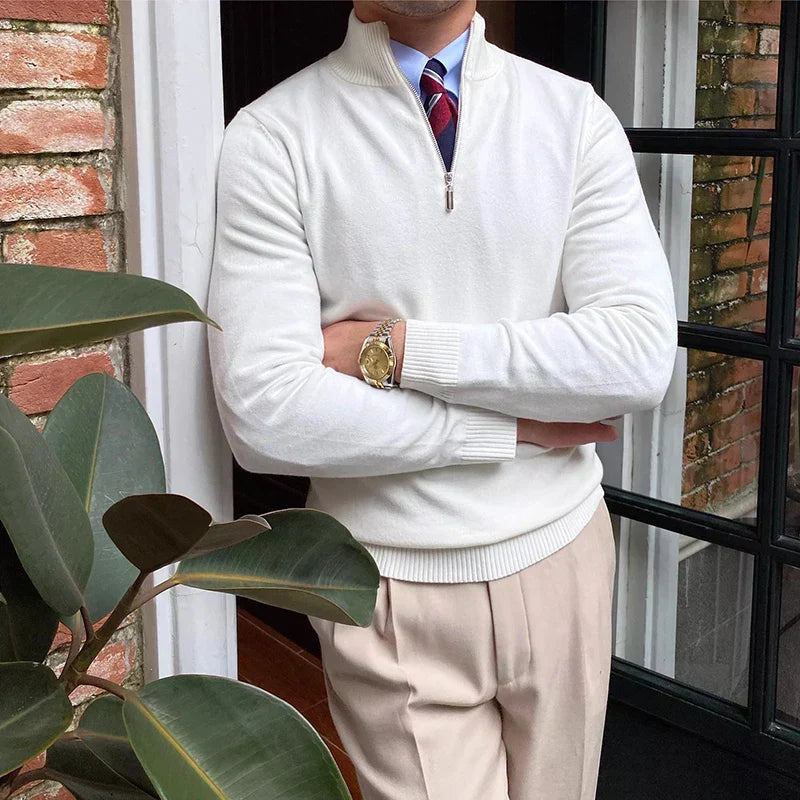 Casey - Men's Spring Quarter-Zip Sweater