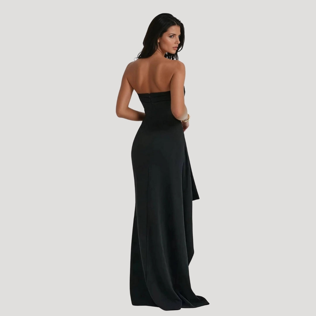 Sharon - Women's Strapless Maxi Dress for Wedding Guests