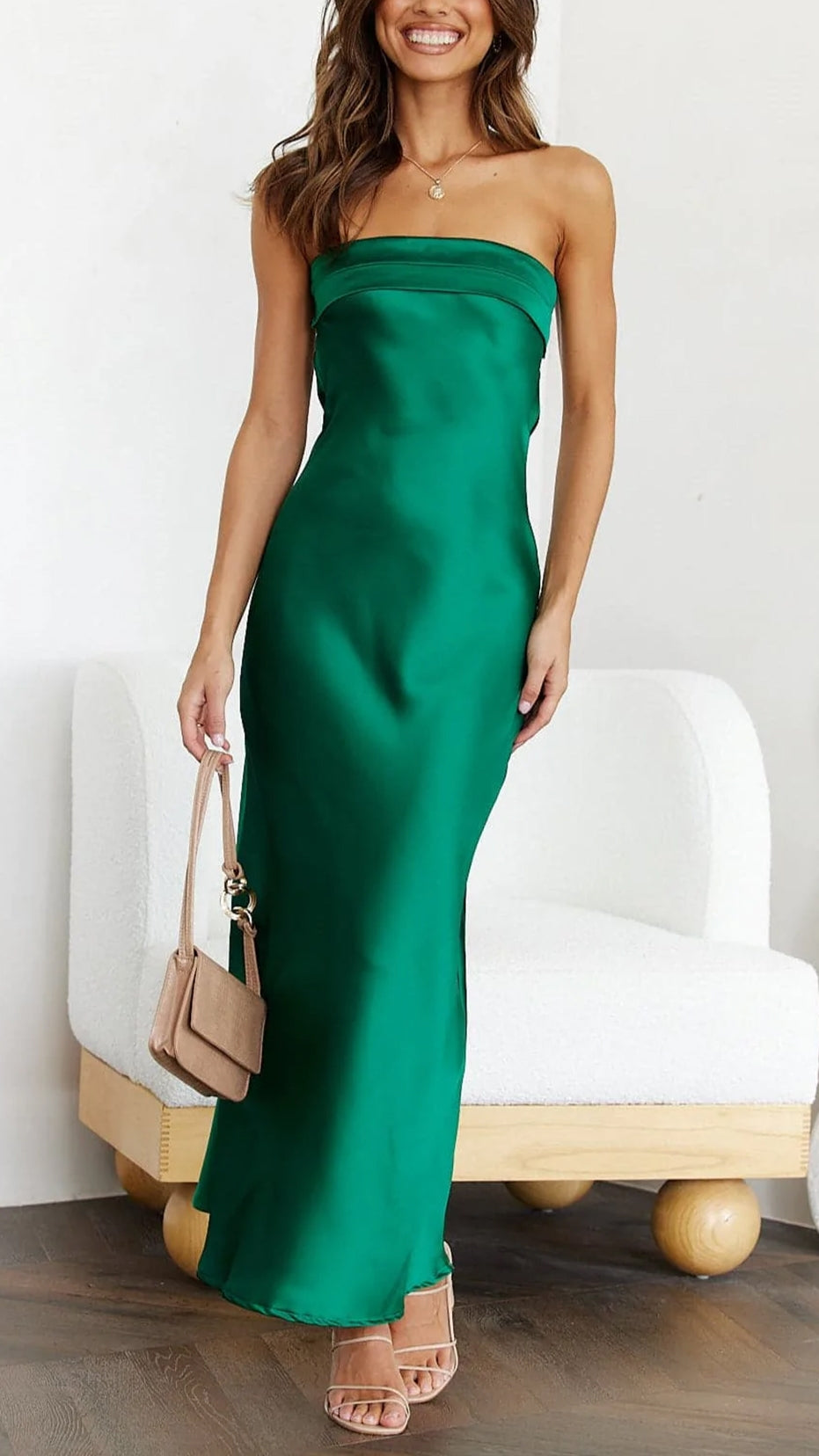 Amber - Women's Off-Shoulder, gestuftes Dress for Wedding Guests