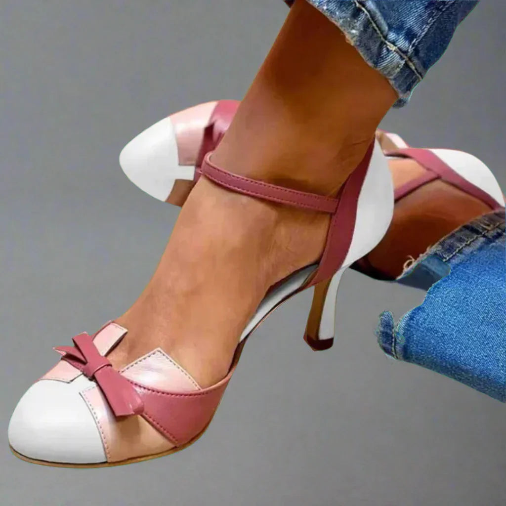 Freya - Women's Classic Pumps with Schleifenriemen and mittlerem Heel