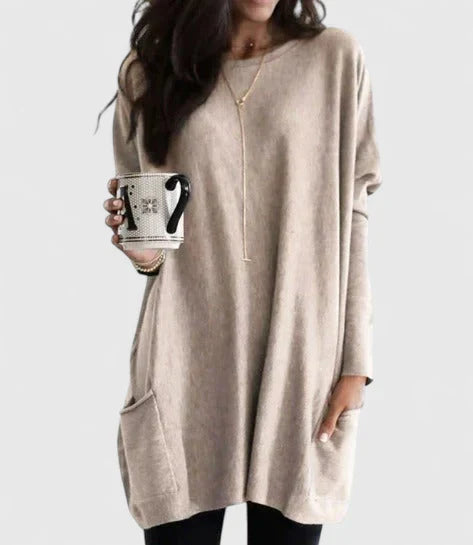 Emma - Women's Casual Tunic Dress with Long Sleeves
