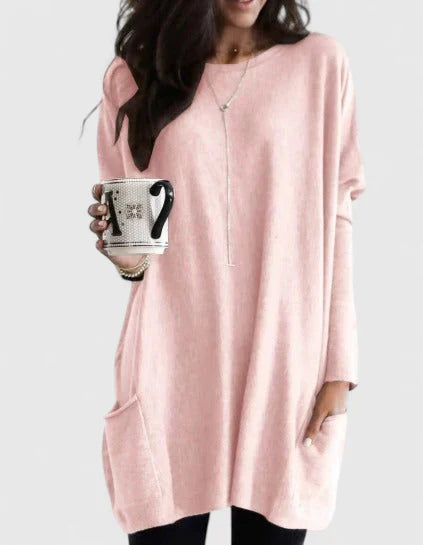 Emma - Women's Casual Tunic Dress with Long Sleeves