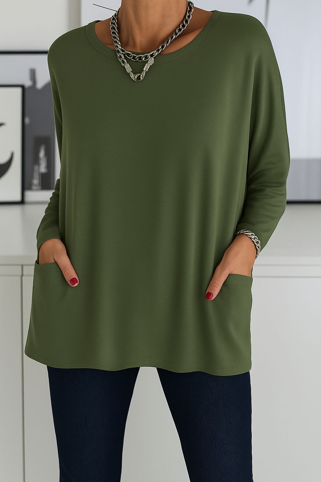 Maxine - Women's Relaxed Long Sleeve Shirt