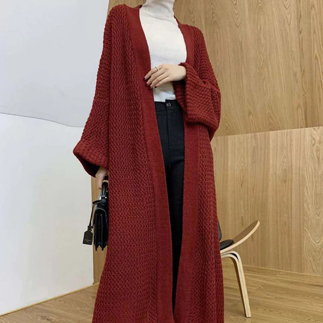 Clara - Women's Long Cardigan with open Front