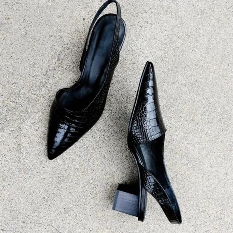 Brenda - Elegant Women's Spring-Pumps with Block Heel