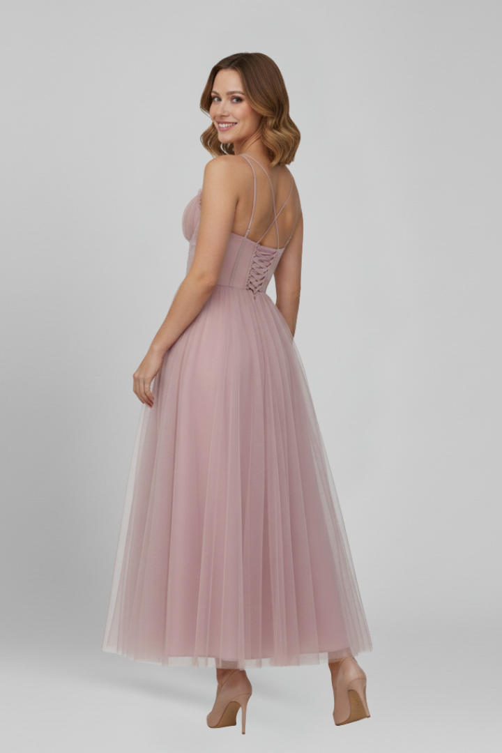 Lily - Women's Dress with strapless Top and Tulle Skirt