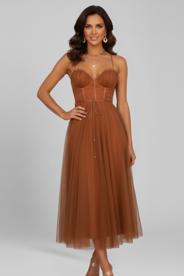 Lily - Women's Dress with strapless Top and Tulle Skirt