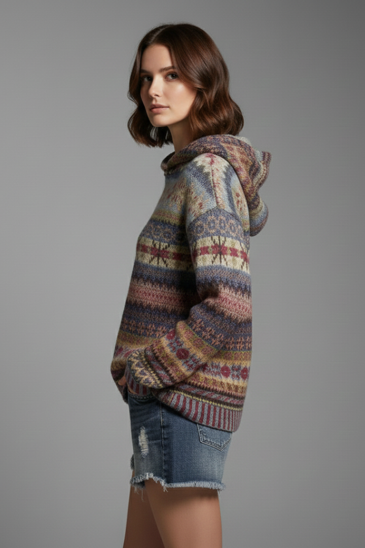 Phoebe - Women's Hoodie with Hood and Ribbed Cuffs
