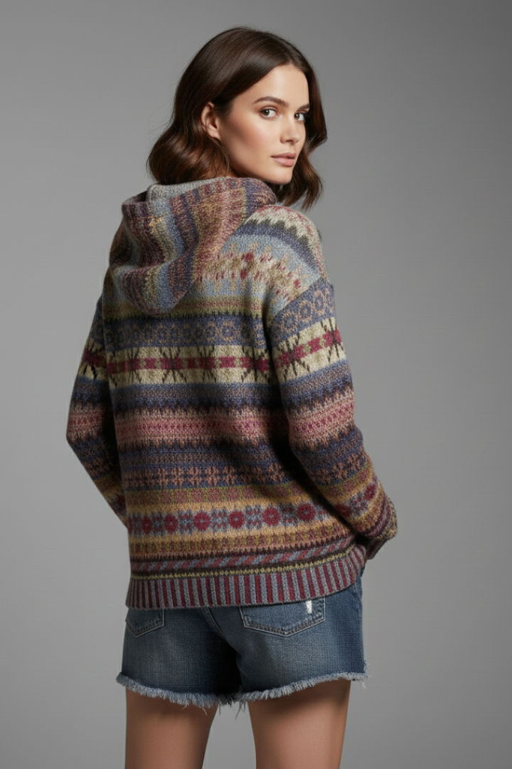 Phoebe - Women's Hoodie with Hood and Ribbed Cuffs