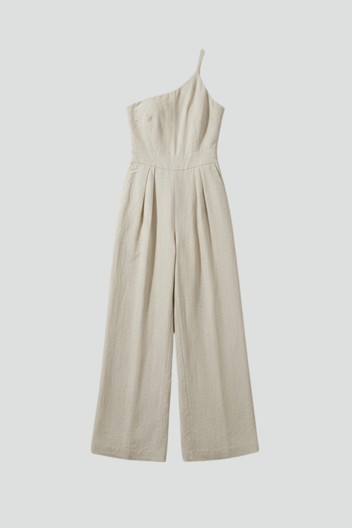 Reese - Women's One-Shoulder Wide-Leg Jumpsuit