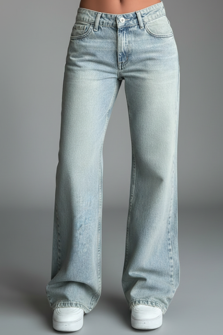 Isabella - Women's Casual Low-Waist Straight-Leg Denim Jeans