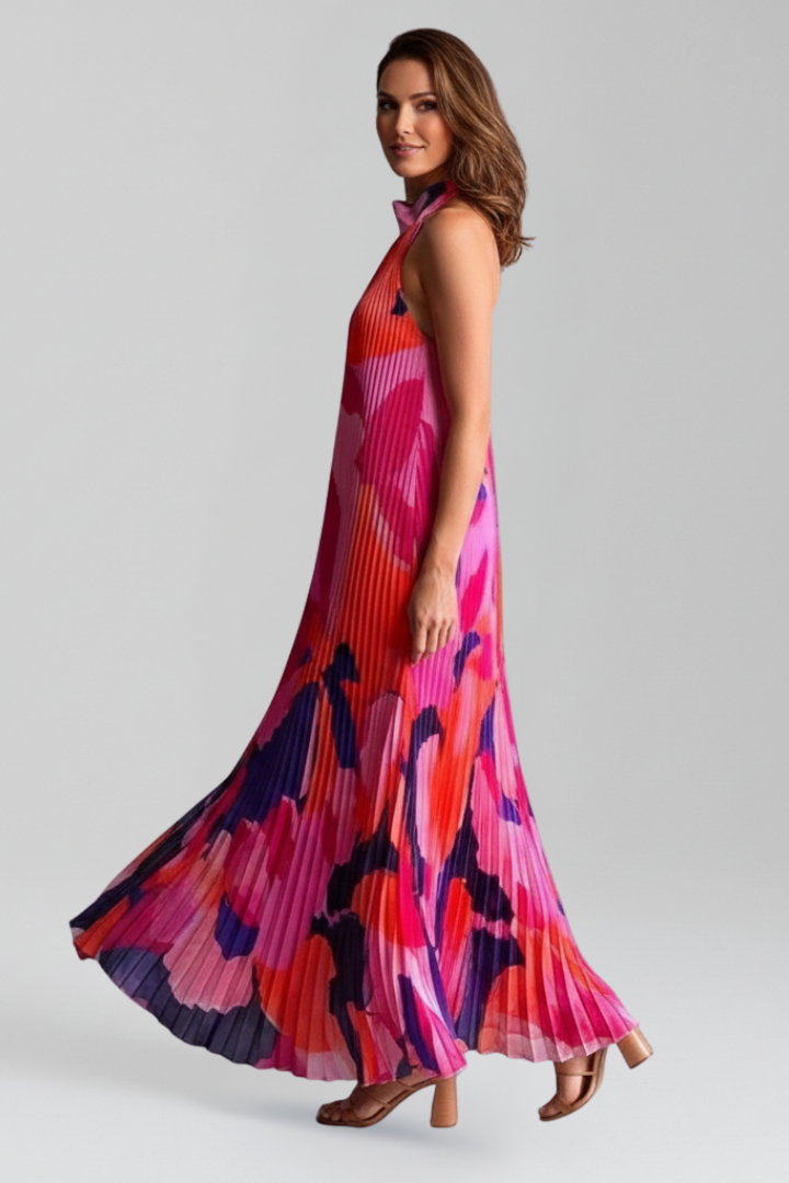 Alice - Women's pleated sleeveless Maxi Dress