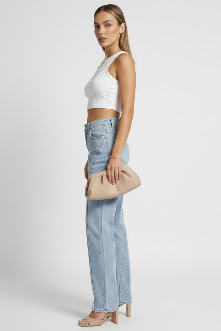 Ruby - Women's High-Waist Classic Straight-Leg Denim Jeans