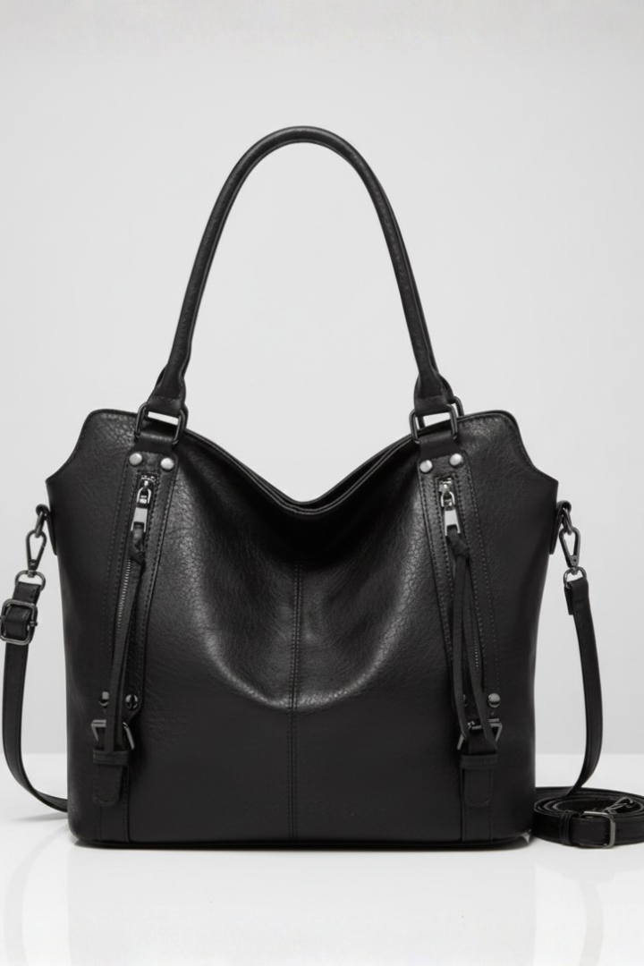Rebecca - Women's Classic Tote Pocket with Doppelten Griffen and Zip