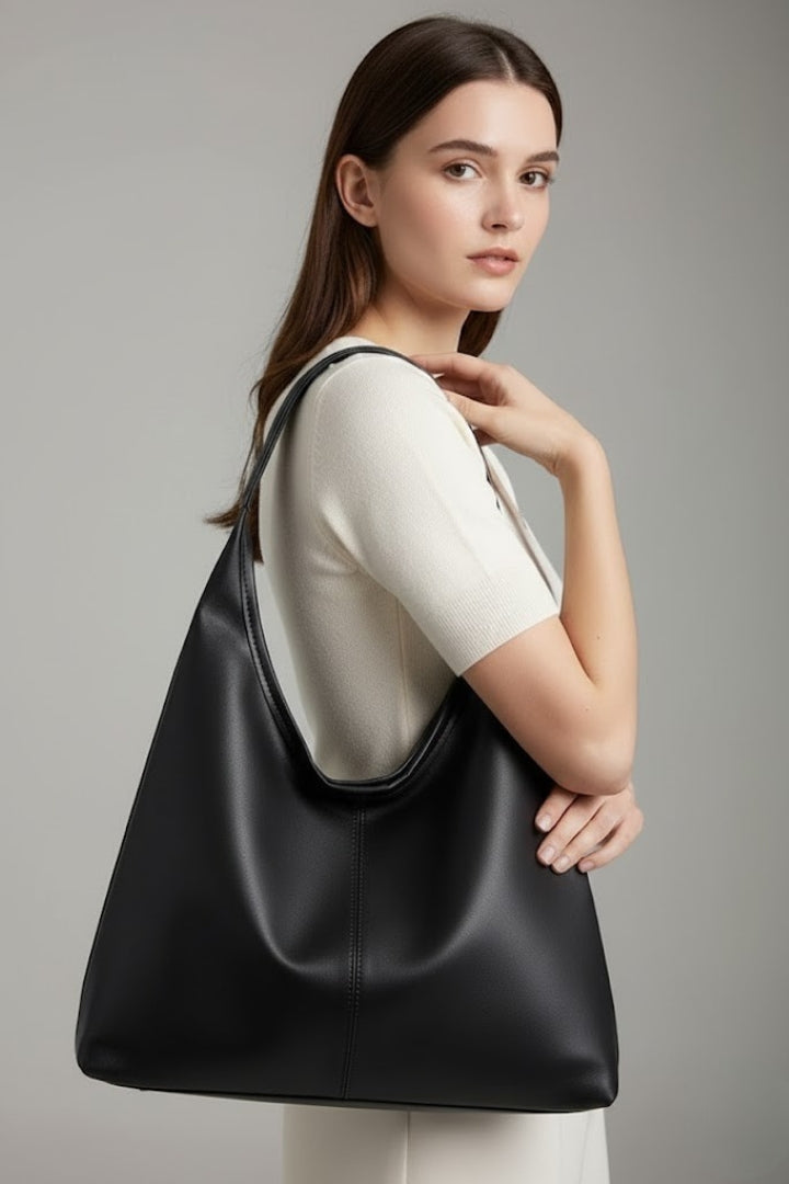 Reese - Women's Classic Tote Pocket with Faux Leather Exterior and Large Interior Pocket