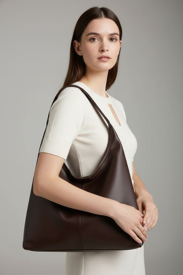 Reese - Women's Classic Tote Pocket with Faux Leather Exterior and Large Interior Pocket