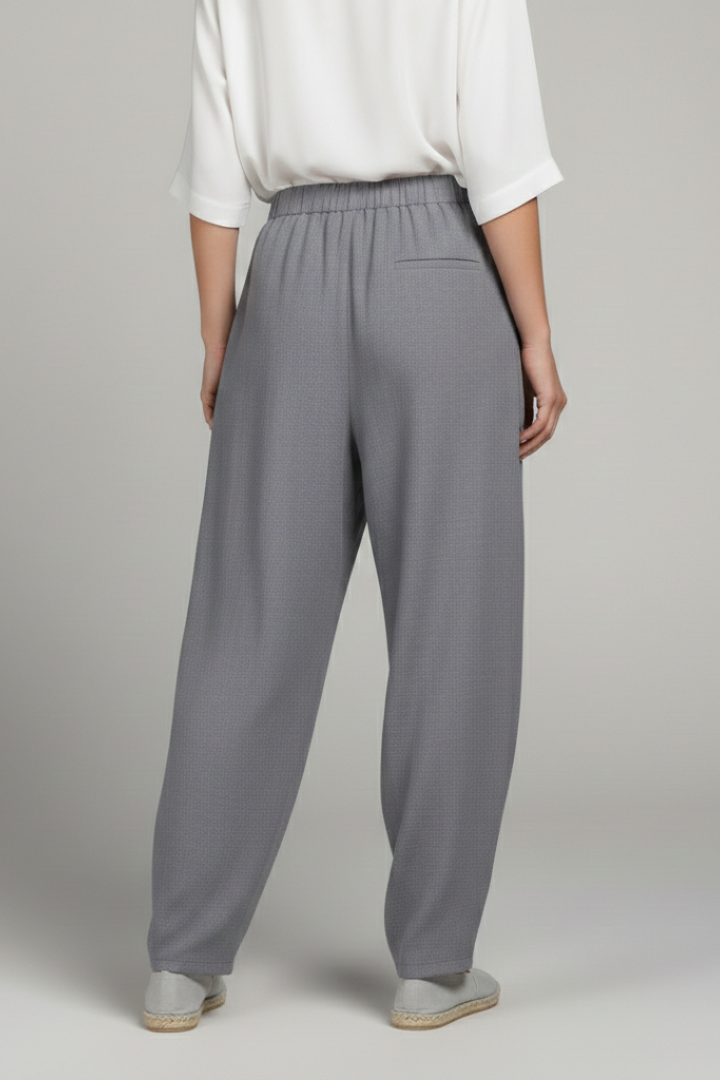 Alice - Women's Trousers with Elastic Waistband and Side Pockets