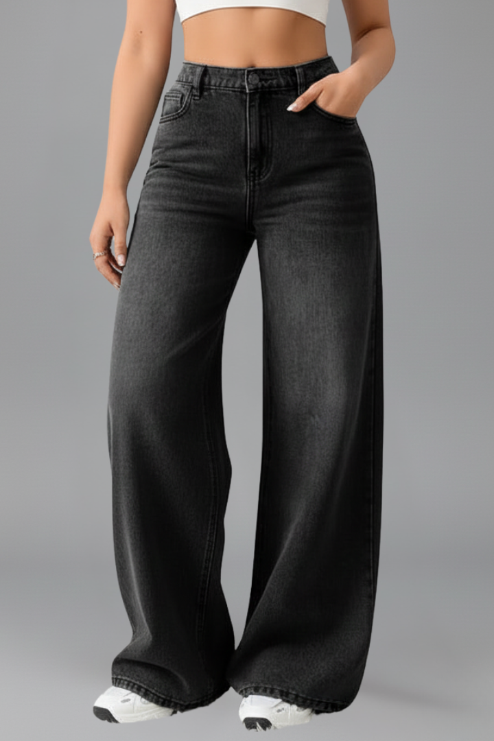 Sophia - Women's High-Rise Wide-Leg Denim Jeans