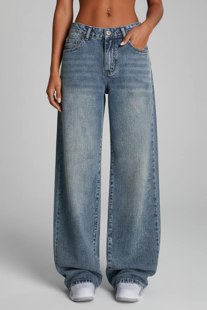 Ava - Women's Relaxed Wide-Leg Denim Jeans