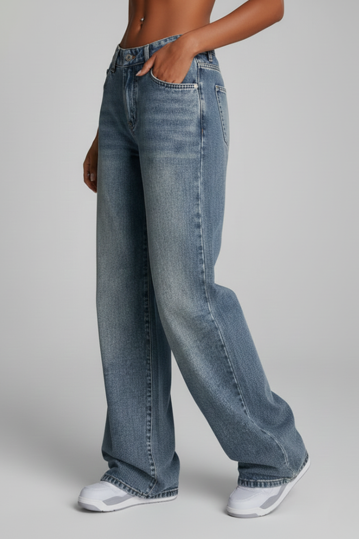 Ava - Women's Relaxed Wide-Leg Denim Jeans