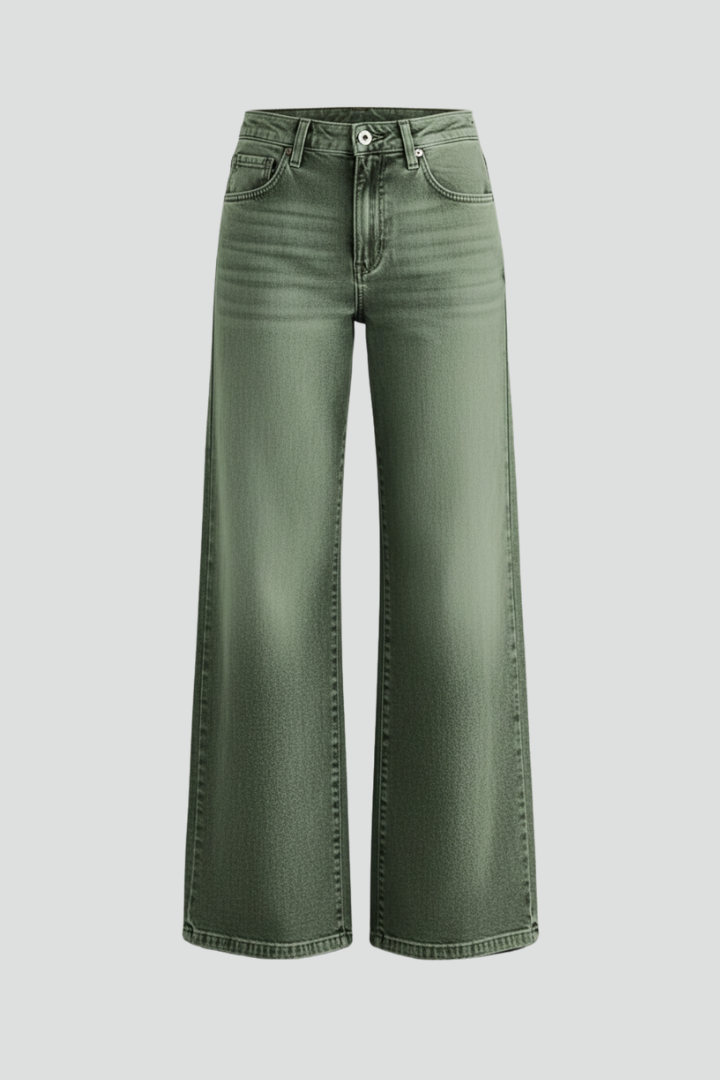 Amelia - Women's Casual Wide-Leg High-Rise Denim Jeans