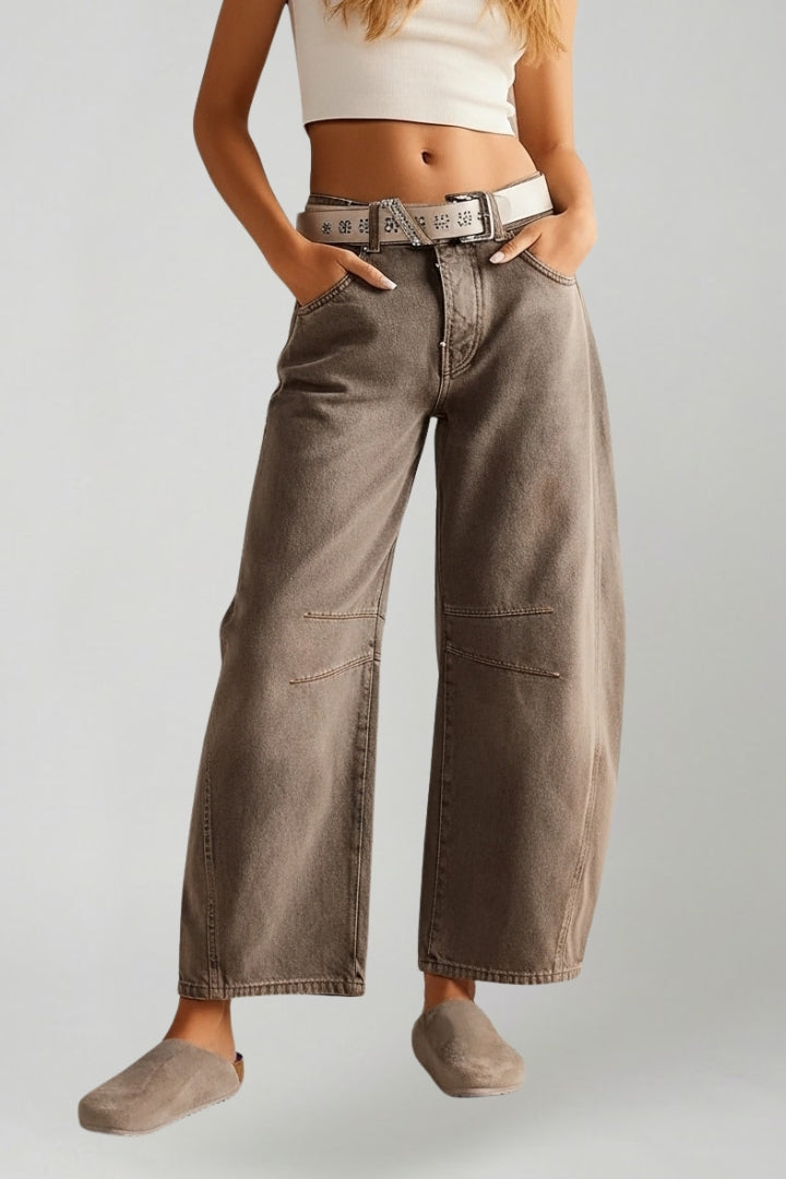 Alice - Women's High-Waist Stretch Wide-Leg Denim Jeans